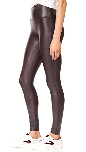 SPANX Women's Faux Leather Leggings, Wine, X-Large