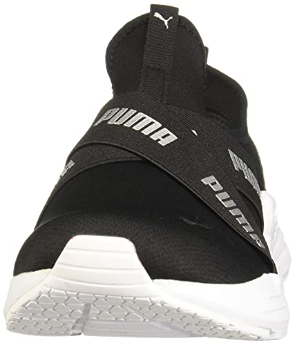 PUMA Women's Wired Run Slip On Sneaker Black/Slvr 8.5 Medium US