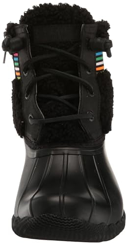 Sperry Women's Saltwater Sherpa Rain Boot, Rainbow Black, 11