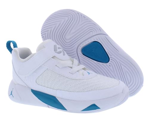 Jordan Boy's Luka 1 (Big Kid) White/Metallic Silver/Neo Turquoise 6.5 Big Kid M