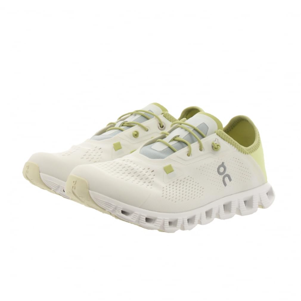 On Women's Cloud 5 Coast Running Shoes, Ivory/Acacia, 7.5 US