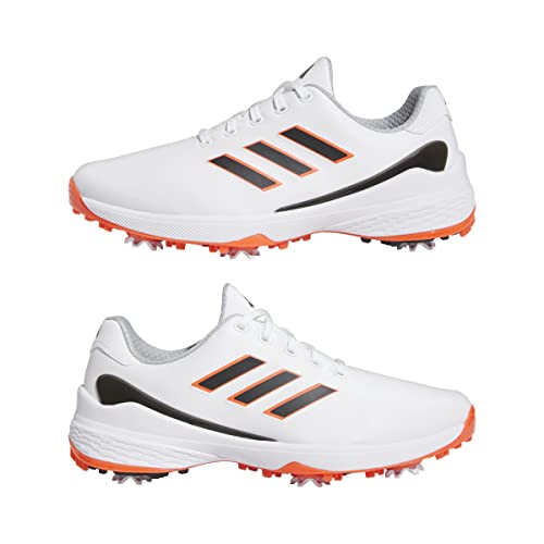 adidas ZG23 Lightstrike Golf Shoes Footwear White/Core Black/Semi Solar Red 10.5 E - Wide