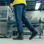 Blundstone Men's 490 Work Series Slip Resistant Chelsea Boots – Premium Oil-Tanned Leather Boot, TPU Outsole & Kick Guard Toe Protective Footwear for Men, Stout Brown, 6 US Men / 5 AU