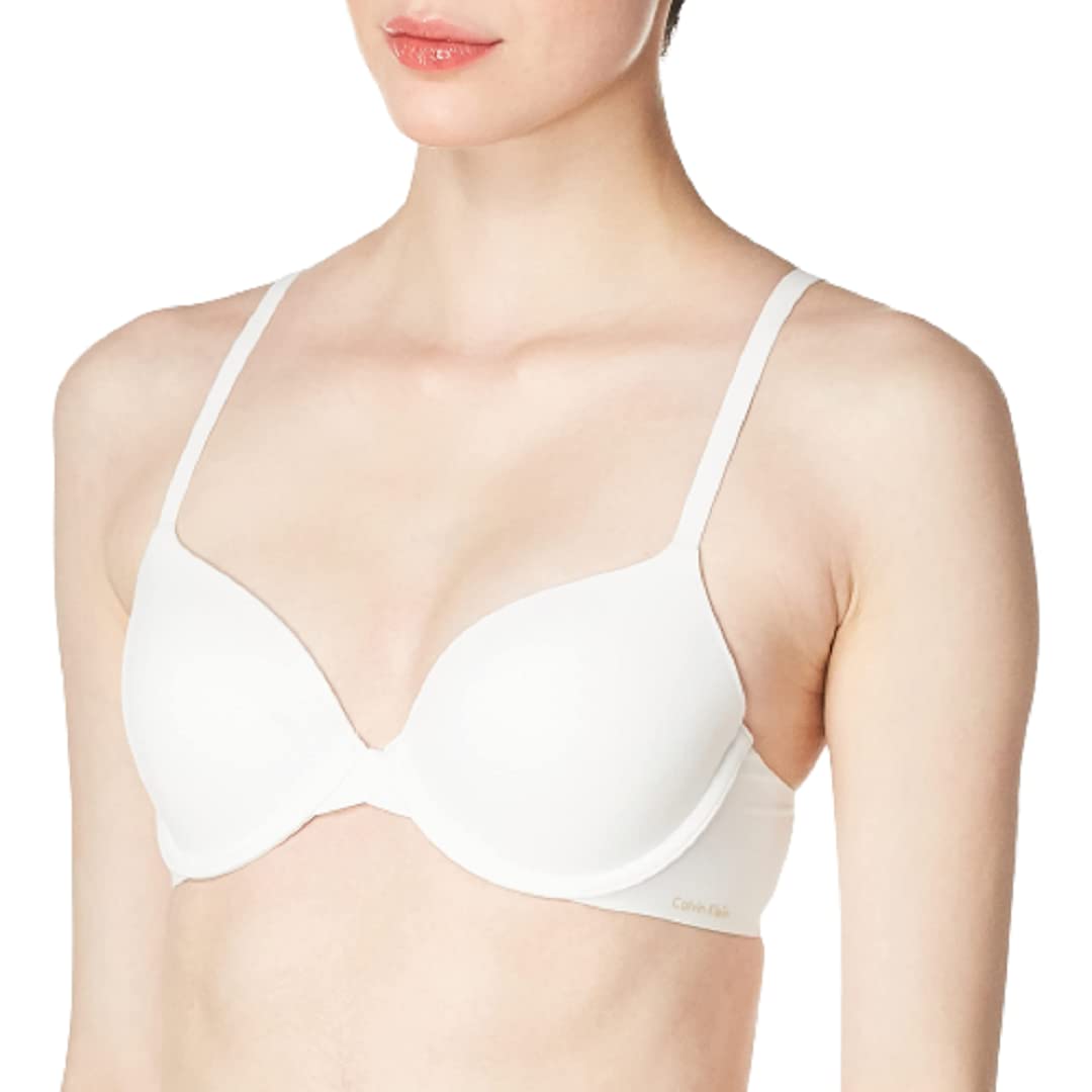 Calvin Klein Perfectly Fit Lightly Lined T-Shirt Bra with Memory Touch, White, 34B
