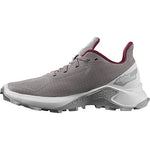 Salomon Alphacross Blast (Little Kid/Big Kid) Quail/White/Pearl Blue 6 Big Kid M