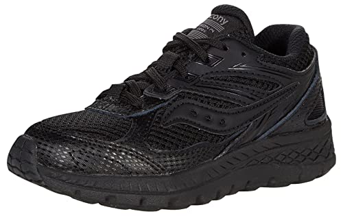 Saucony Cohesion 14 LACE to Toe Running Shoe, Black/Black, 6.5 US Unisex Big Kid