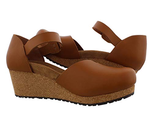 Birkenstock New Papillio Women's Mary Wedge Ginger Brown Leather 39 N