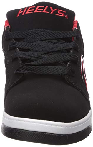 HEELYS Men's Little Kid Tennis Shoe, Black/Red, 13
