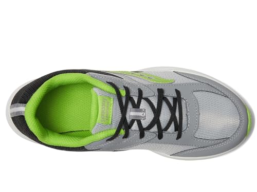 Saucony Cohesion KDZ (Little Kid/Big Kid) Black/Grey/Green 3.5 Big Kid M