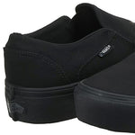 Vans Women's Asher Platform Sneaker, Canvas Black Black, 8