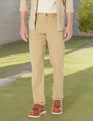 Carhartt Men's Rugged Flex Rigby Five Pocket Pant, Dark Khaki, 34 x 32