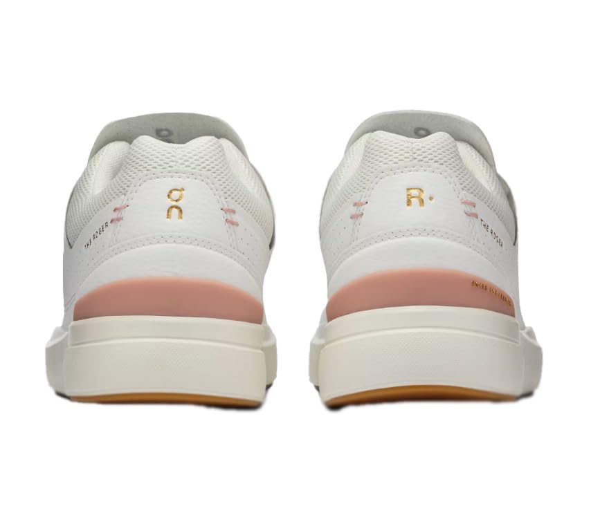 On Running Women's The Roger Centre Court Sneakers Trainers (White - Woodrose, US Footwear Size System, Adult, Women, Numeric, Medium, 10)