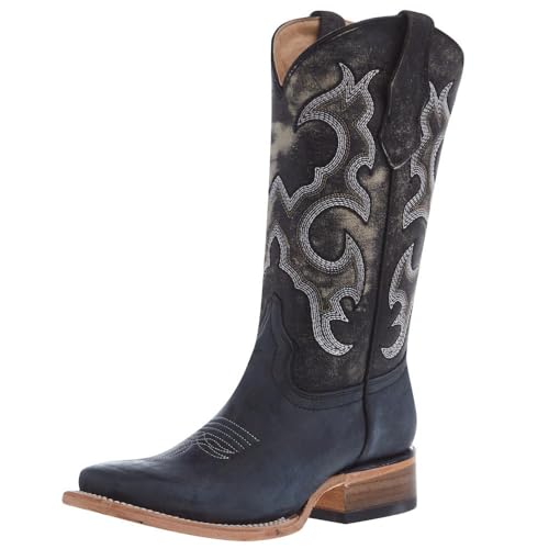 Corral Boots J7111 (Little Kid/Big Kid) Black 6 Big Kid M