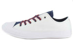 Converse Chuck Taylor All Star Ox - Court Prep Block Mens Fashion-Sneakers 160467C_9.5 - White/Navy/Gym Red