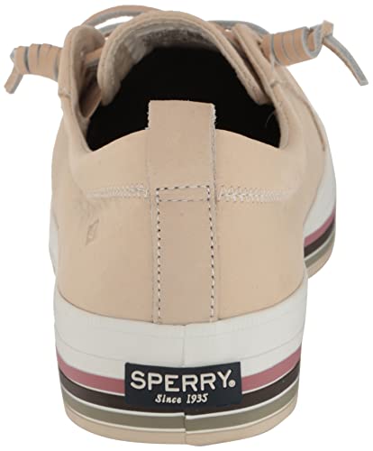 Sperry Women's Crest Vibe Platform Sneaker, Cream Stripe, 11