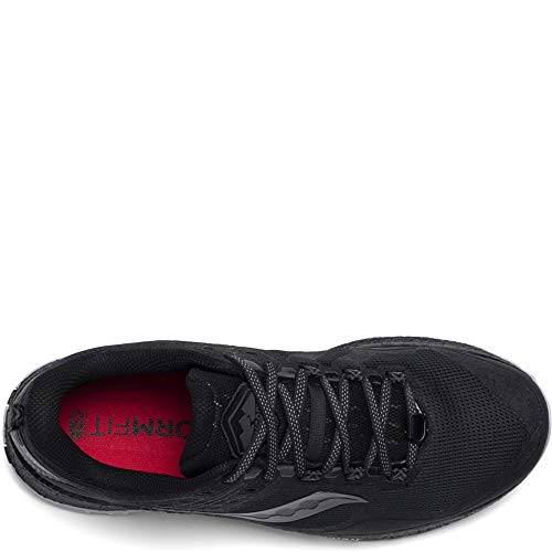 Saucony Women's Xodus 10 Walking Shoe, Black, 6.5 M US