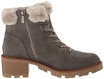 EVANS Women's Bella Winter Lace Up Faux Leather Boot Fashion, Taupe, 8 Wide