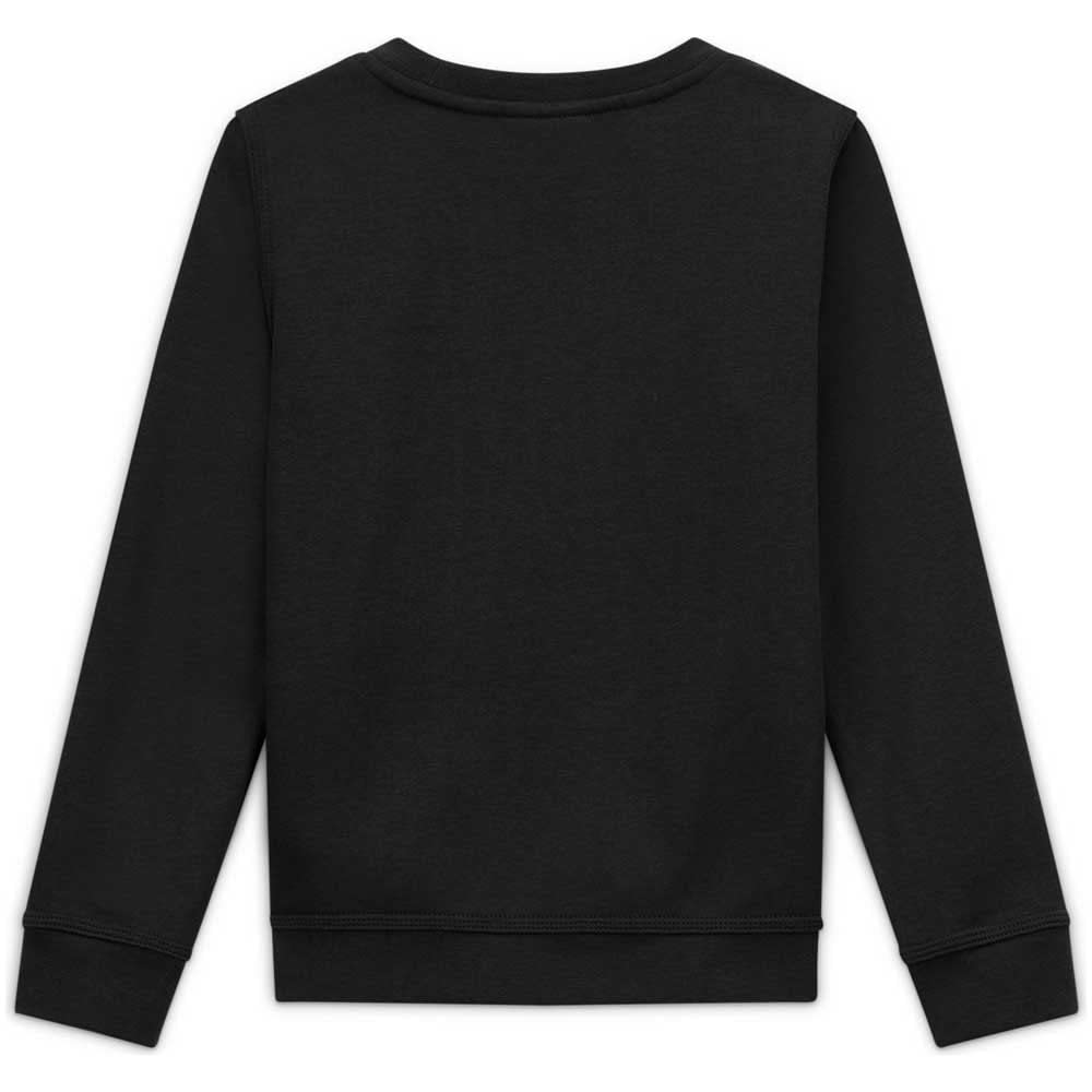 Nike Boy's Sportswear Club + HBR Crew 2 Tee (Little Kids/Big Kids) Black LG (14-16 Big Kids)