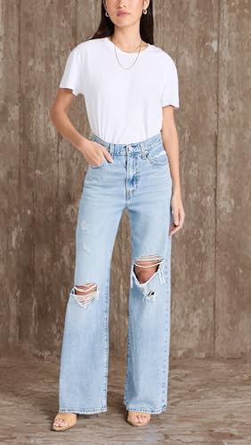 Levi's Women's Ribcage Wide Leg Jeans, Probably Okay, Blue, 25