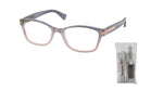 Coach HC6065 5554 51MM Shimmer Violet Peach Gradient Rectangle Eyeglasses for Women + BUNDLE With Designer iWear Eyewear Kit