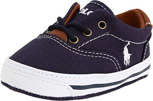 POLO RALPH LAUREN Baby Boy's Vaughn Soft Sole (Infant/Toddler) Navy Canvas 2 1 Infant M