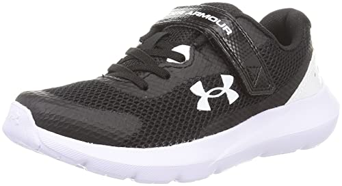 Under Armour Boys' Infant Surge 3 Alternate Closure, Black/White, 5K Medium US
