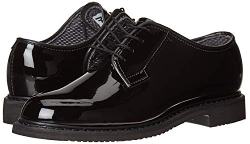 Bates Men's Lites High Gloss Oxford Uniform Dress Shoe, Black, 5 Wide