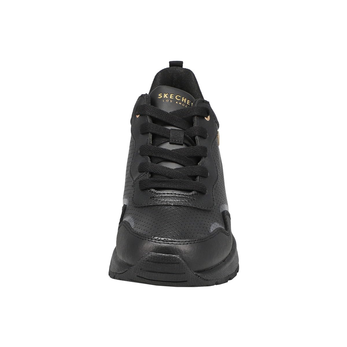 Skechers Women's Million Hotter AIR Sneaker, Black/Black, 7.5