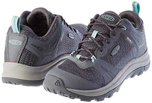 KEEN Women's Terradora 2 Waterproof Low Height Hiking Shoes, Steel Grey/Ocean Wave, 8.5