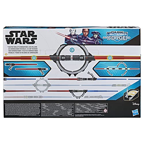 STAR WARS Lightsaber Forge Inquisitor Masterworks Set Double-Bladed Electronic Lightsaber, Customizable Roleplay Toy for Kids Ages 4 and Up