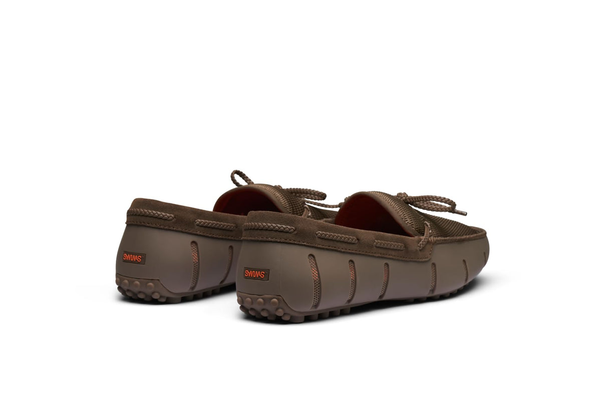 SWIMS Mens Loafers, Mens Casual Slip-Ons Shoes, Comfortable Stylish Braided Lace Loafer,Acorn,10.5