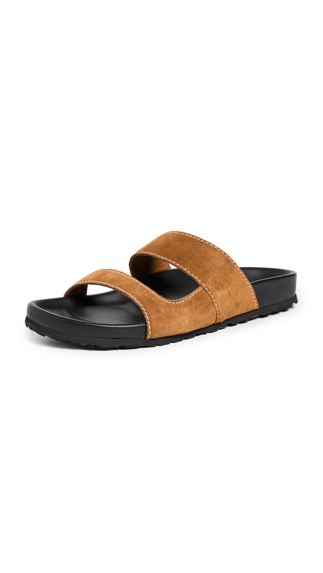 STAUD Women's Cyprus Slides, Tan, 9 Medium US