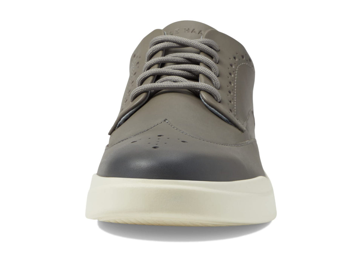 Cole Haan Men's Grand Crosscourt Wingtip Sneaker, Ironstone Nubuck/Ivory, 7