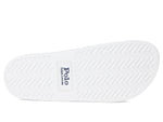 POLO RALPH LAUREN Polo Slide Sandal White/Navy 9 D (M)