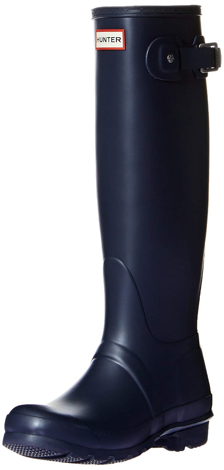 Hunter Women's Original Tall Rain Boot (11 M US, Navy MATT)