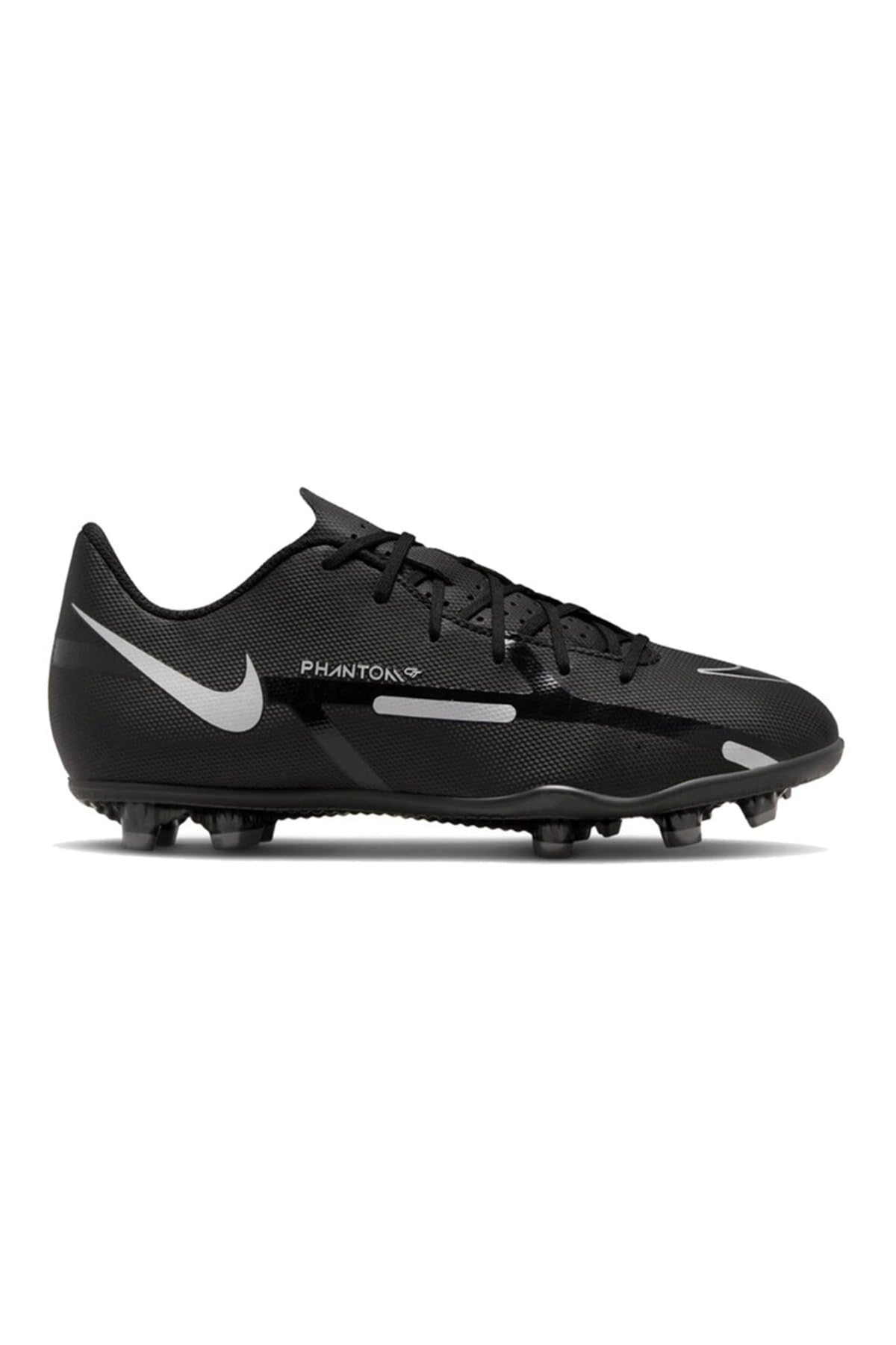 Nike Jr. Phantom GT2 Club MG/FG Youth Soccer Cleats Sise 5Y Black/Metallic/Silver