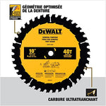 DEWALT Table Saw Blade, 10", 40 Tooth, with Fine Finish, Ultra Sharp Carbide (DWA11040)