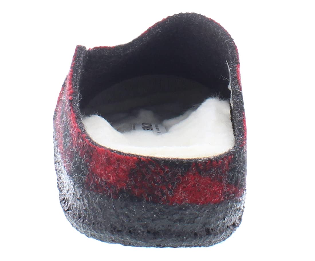 Birkenstock Women's Zermatt Shearling Flats 6 Women/4 Men Plaid Red-red