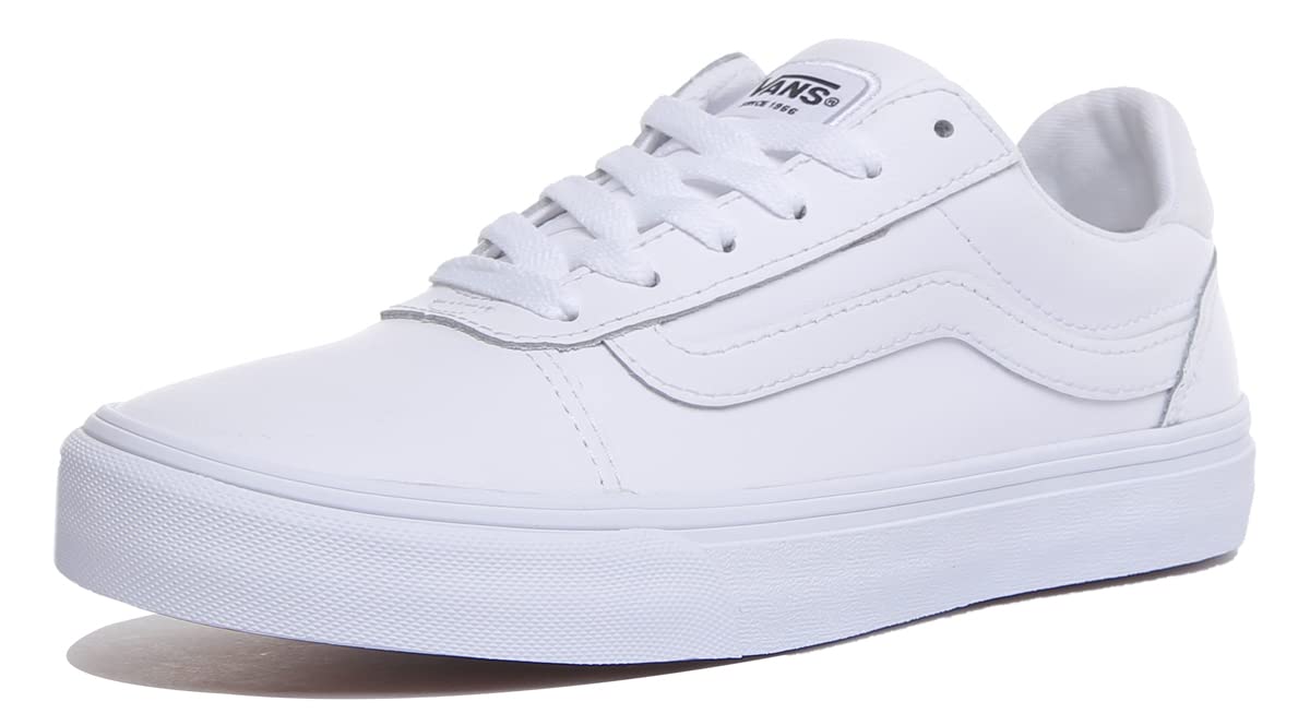 Vans Women's Ward Deluxe Sneaker, Tumble White White, 7