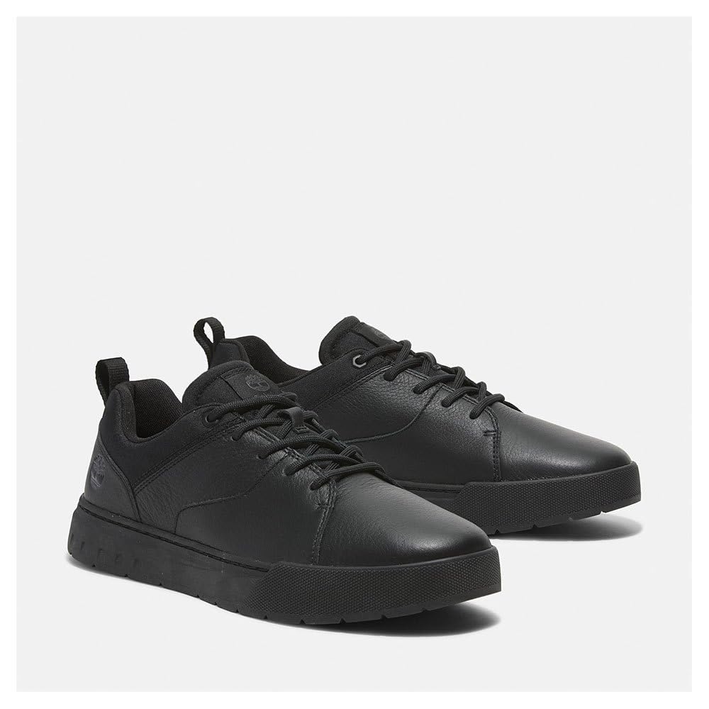 Timberland Men's Maple Grove Low Lace Up Sneaker, Black Full Grain, 11 Wide
