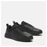 Timberland Men's Maple Grove Low Lace Up Sneaker, Black Full Grain, 11 Wide