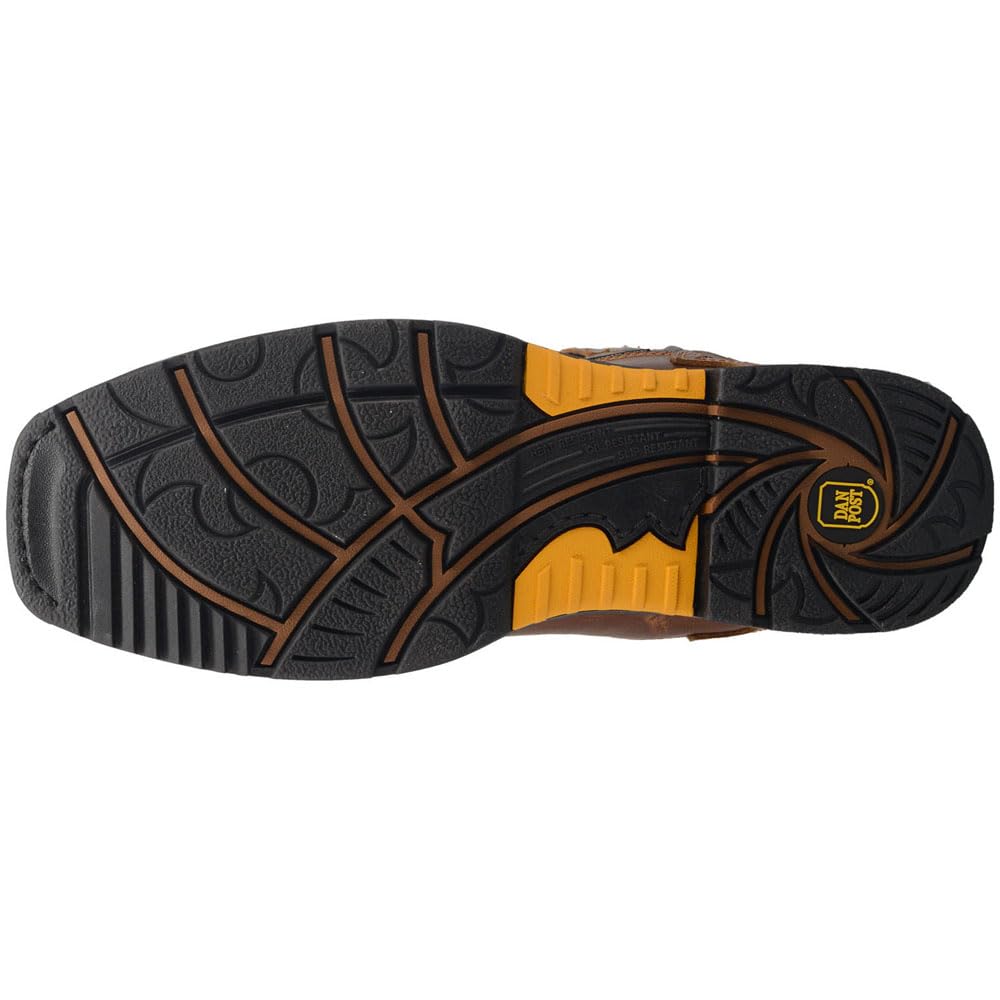 Dan Post Warrior - Composite Toe -Boots for Men - Waterproof Leather Upper - Removable Orthotic Insole Brown Leather 11.5 E - Wide