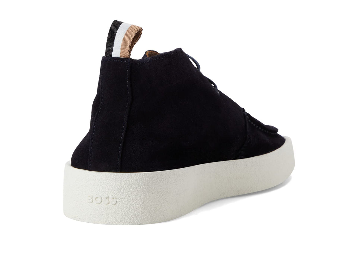 HUGO BOSS Men's Clay Desert Boot, Dark Blue, 9