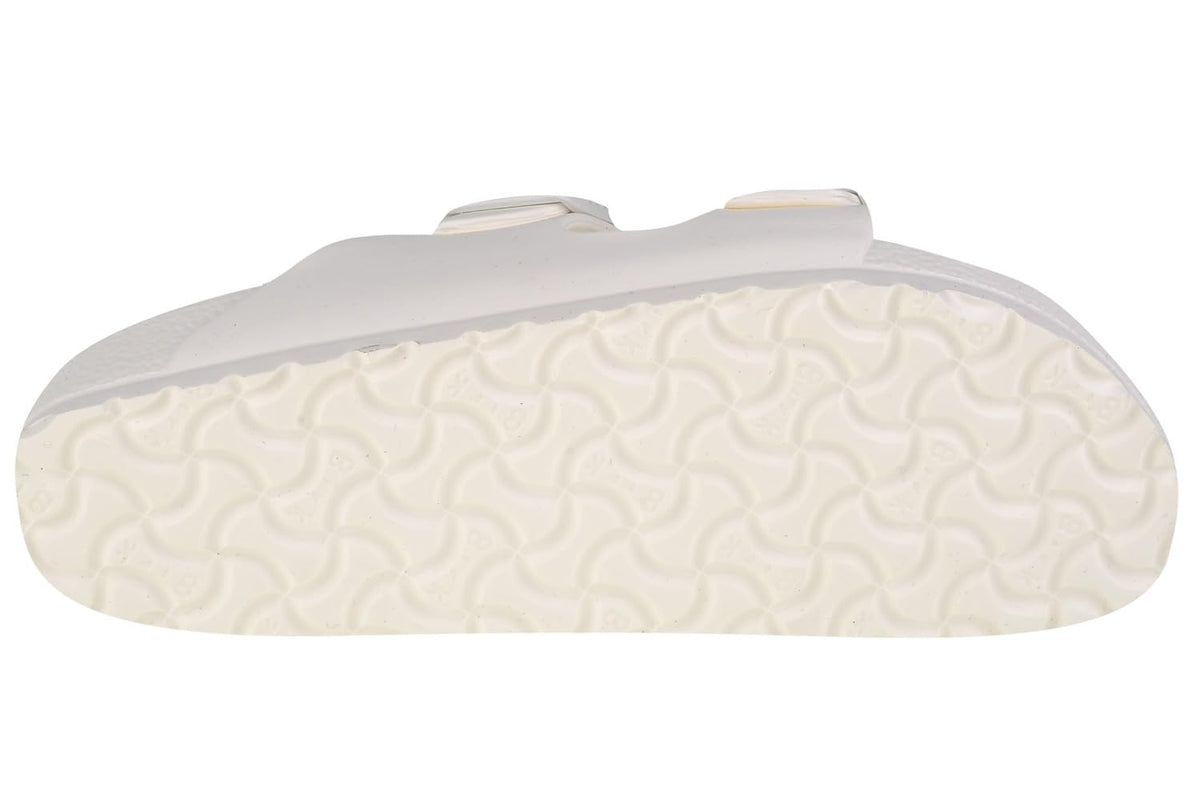 Birkenstock Unisex Arizona Essentials Slide-On Sandal, White, 10-10.5 Narrow Women/8-8.5 Narrow Men, 41EU