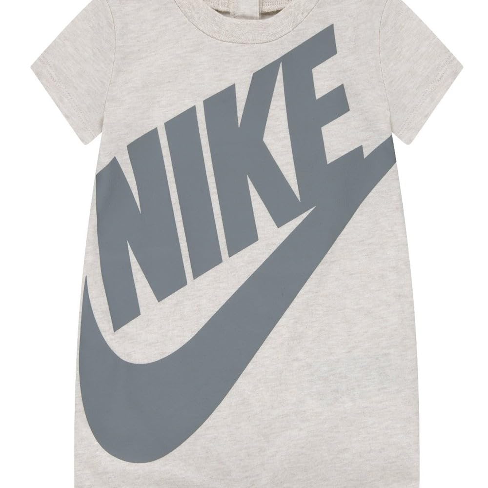Nike Baby Boy Shortall (Pale Ivory Heather(5ND369-W67)/Grey, 6 Months)