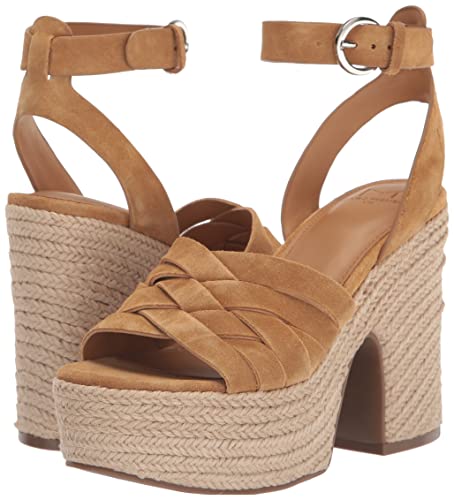 Marc Fisher LTD Women's OATEN Wedge Sandal, Medium Natural 101, 7