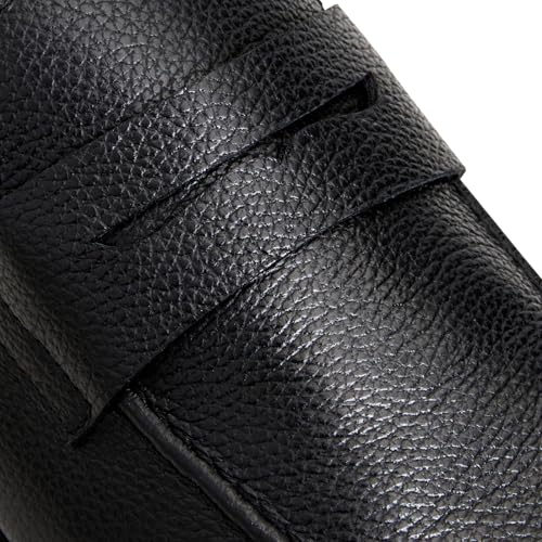 Bruno Magli - Men's Lastra Penny Loafer, Italian Leather Shoes (Black, 13 M)