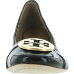 Tory Burch Women's Minnie Logo Medallion Cap Toe Ballet Flat Perfect Black (6 M US)
