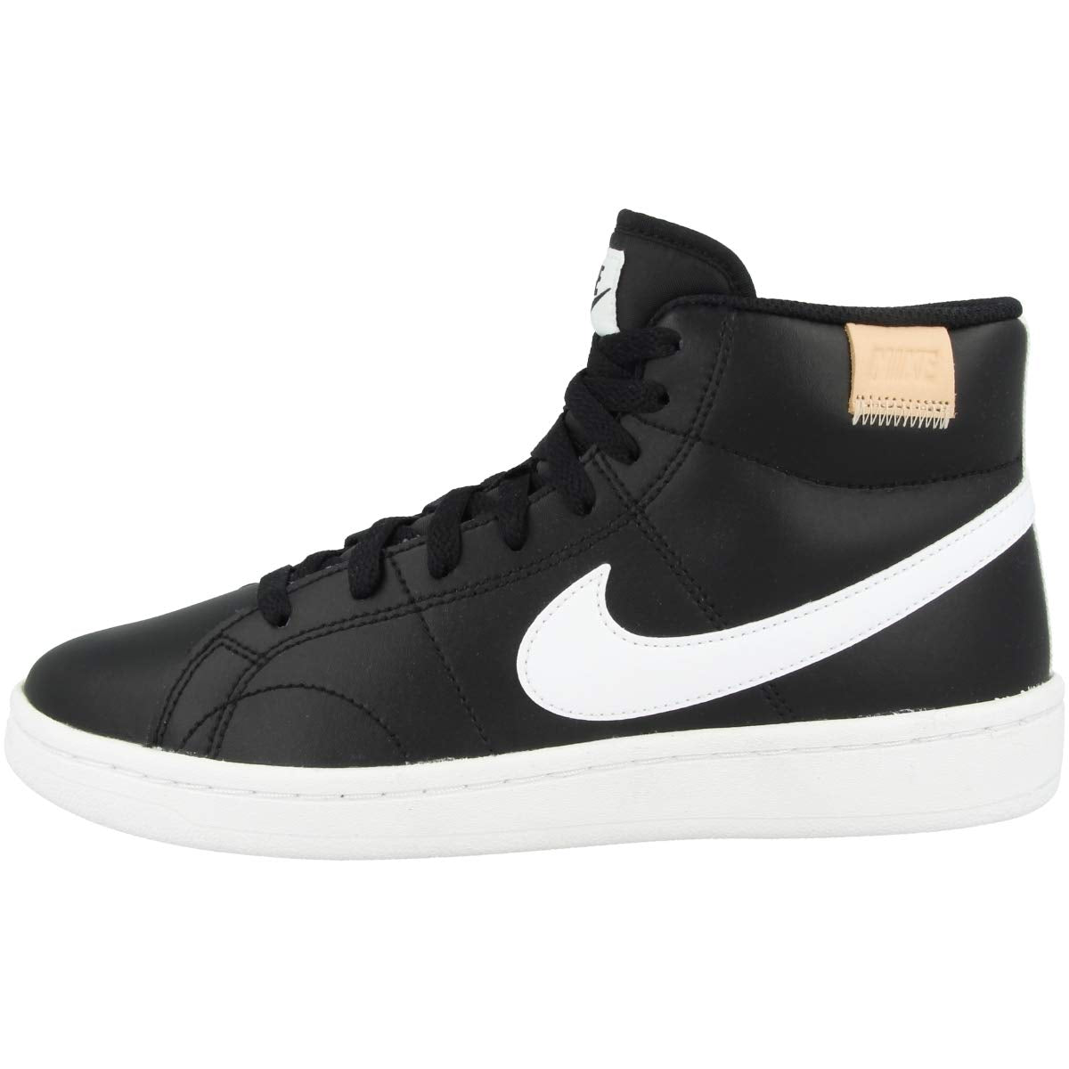 NIKE Women's Sneaker, Black White, 6