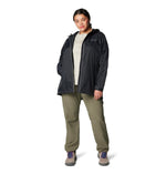 Columbia Womens Switchback II Lined Long Rain Jacket, Black, Medium